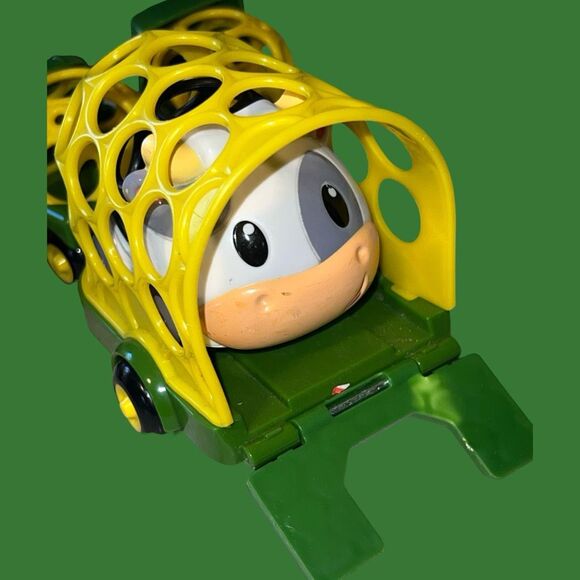 Oball Go Grippers John Deere Tough Ol' Duo Push Tractor  Trailer & Cow Set - Picture 7 of 7